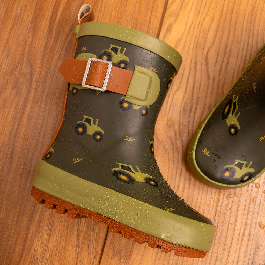 Tractor Green Toddler Wellington