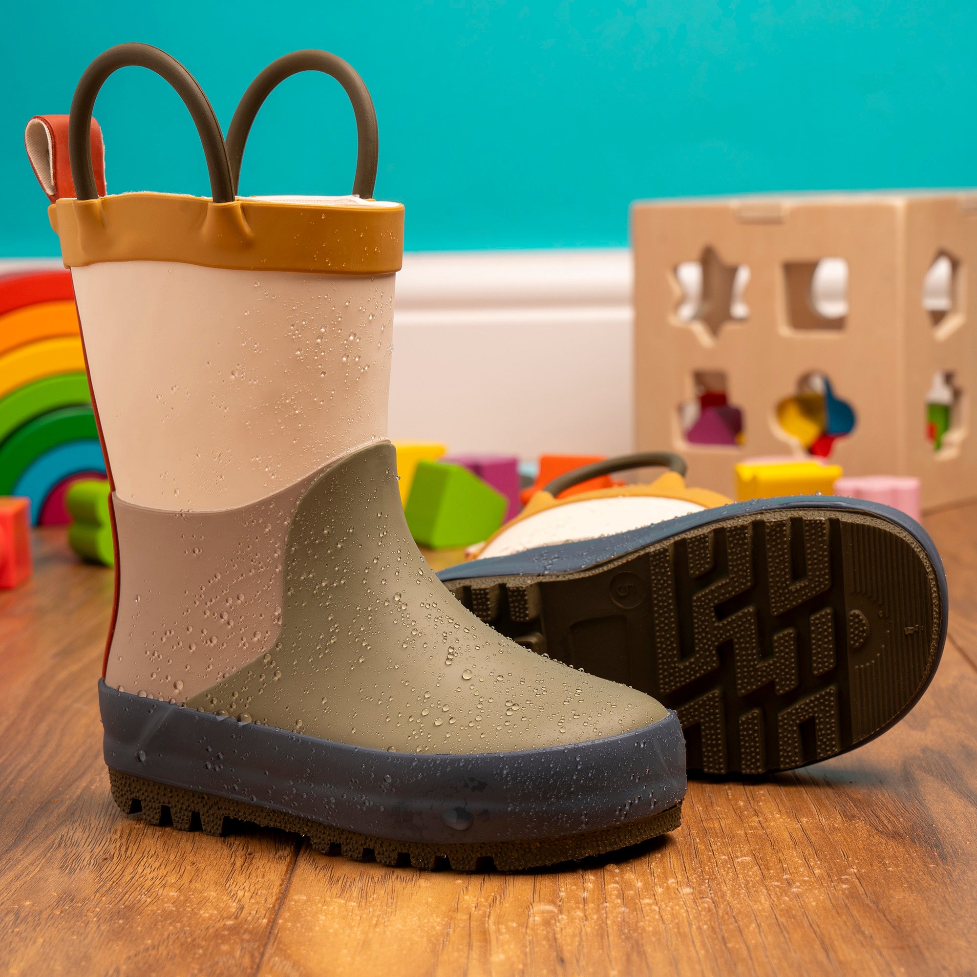Bubblegum Olive Toddler Wellington