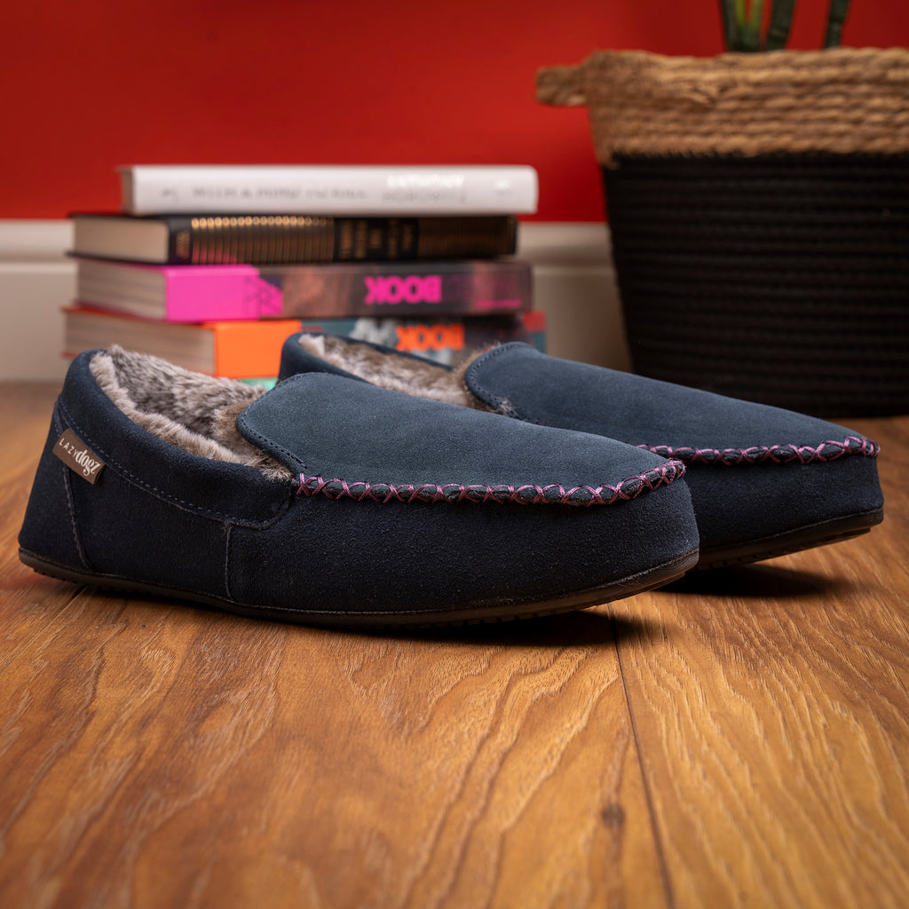 Henry Navy Slipper