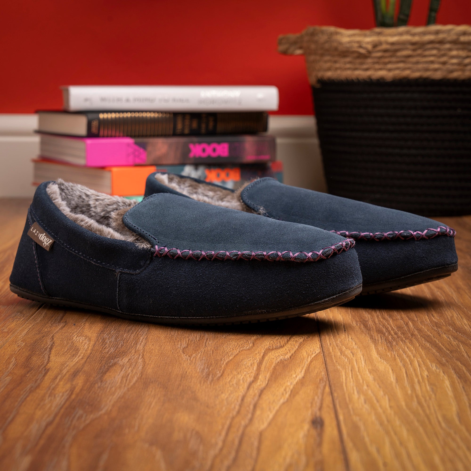 Henry Navy Slipper