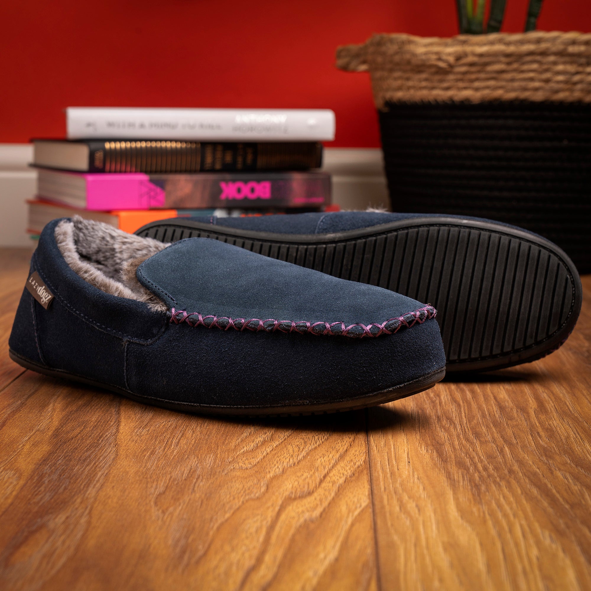 Henry Navy Slipper