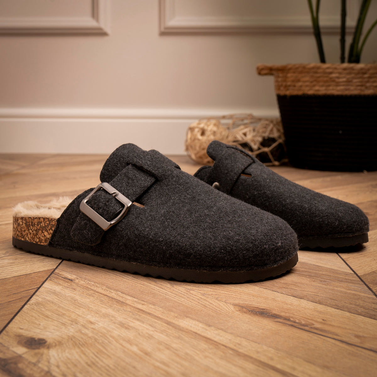 Lazy Dogz Palmer Dark Grey Mule Slipper