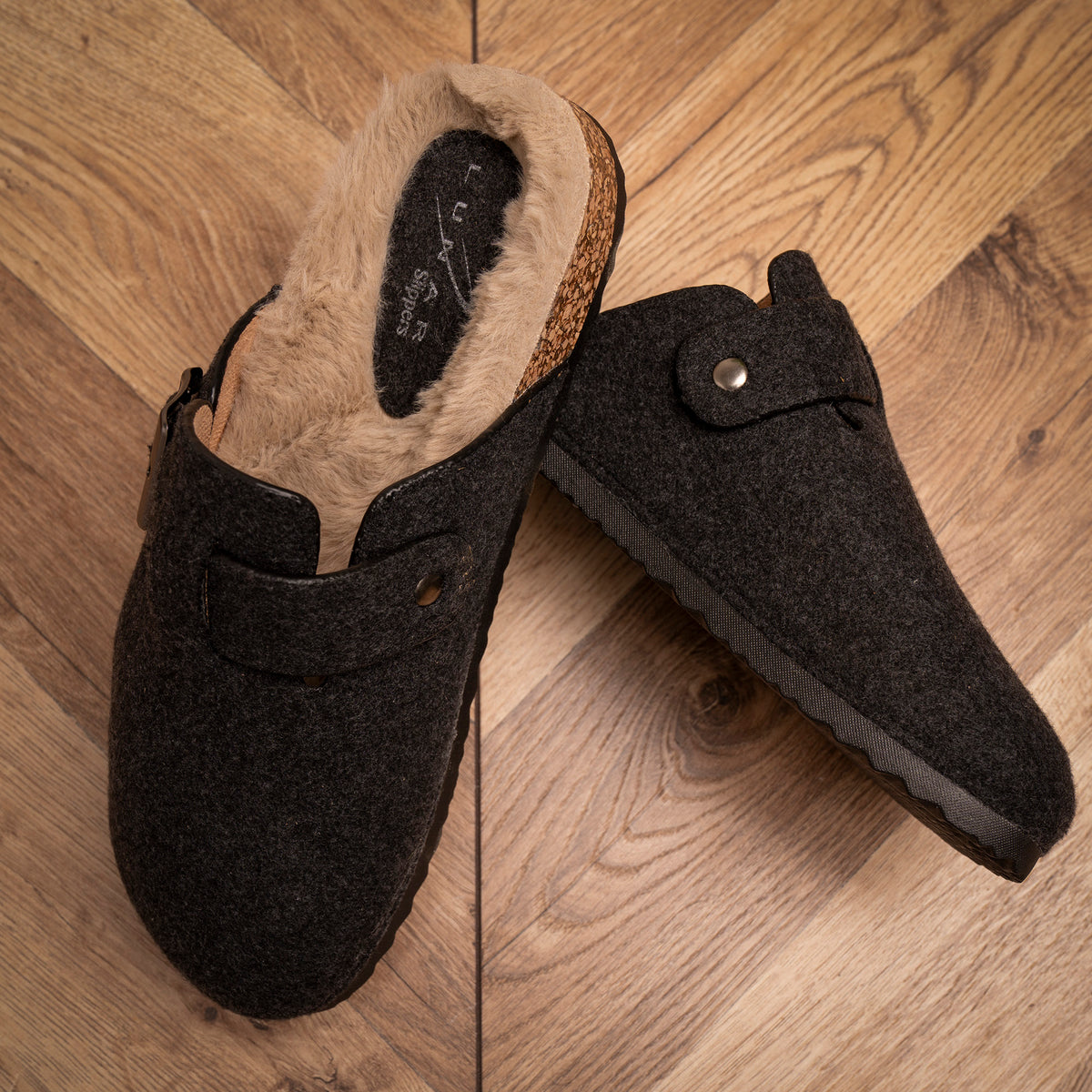 Lazy Dogz Palmer Dark Grey Mule Slipper