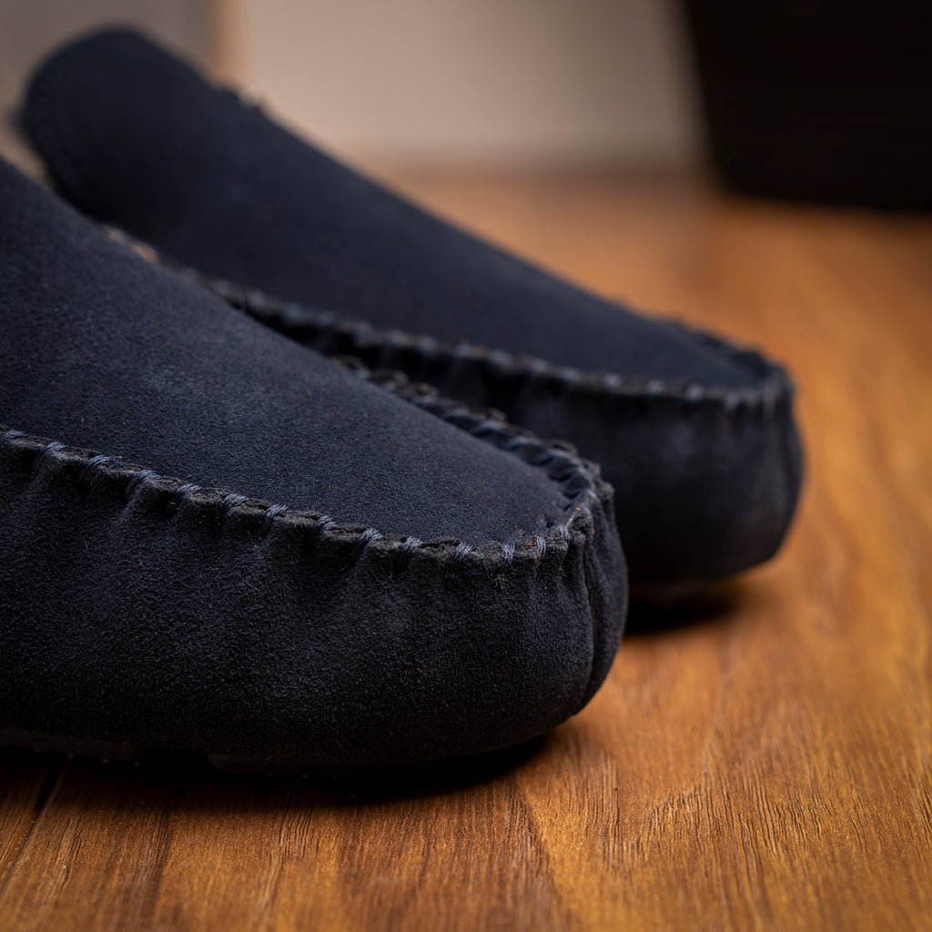 Lazy Dogz Mens Worley Navy Slipper