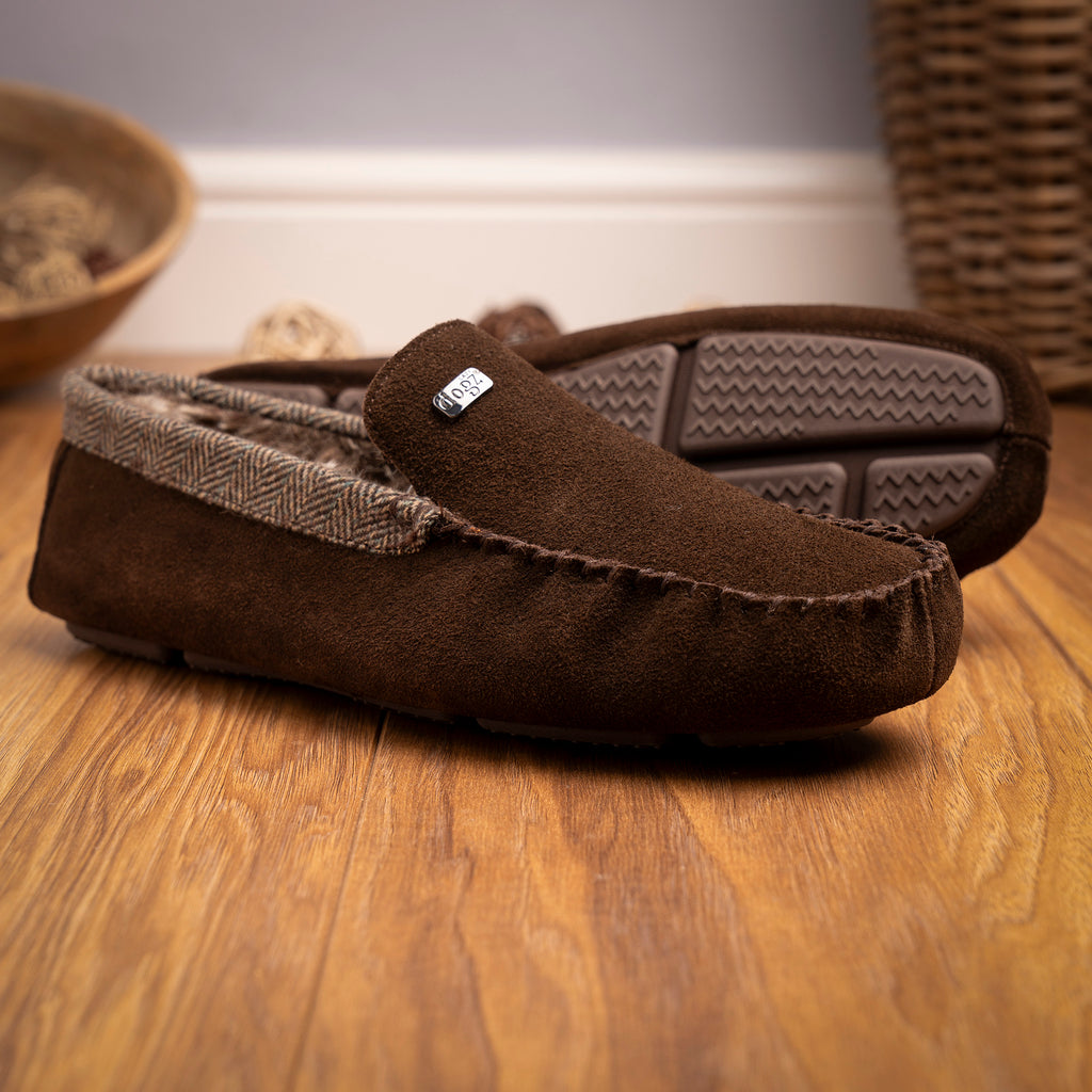 Lazy Dogz Mens Worley Brown Slipper