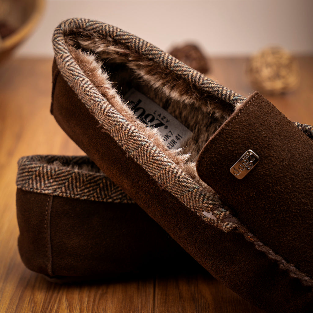 Lazy Dogz Mens Worley Brown Slipper