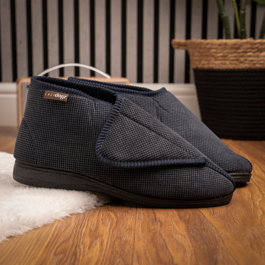 Drake II Navy Bootee Slipper
