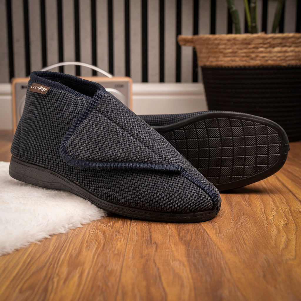 Drake II Navy Bootee Slipper