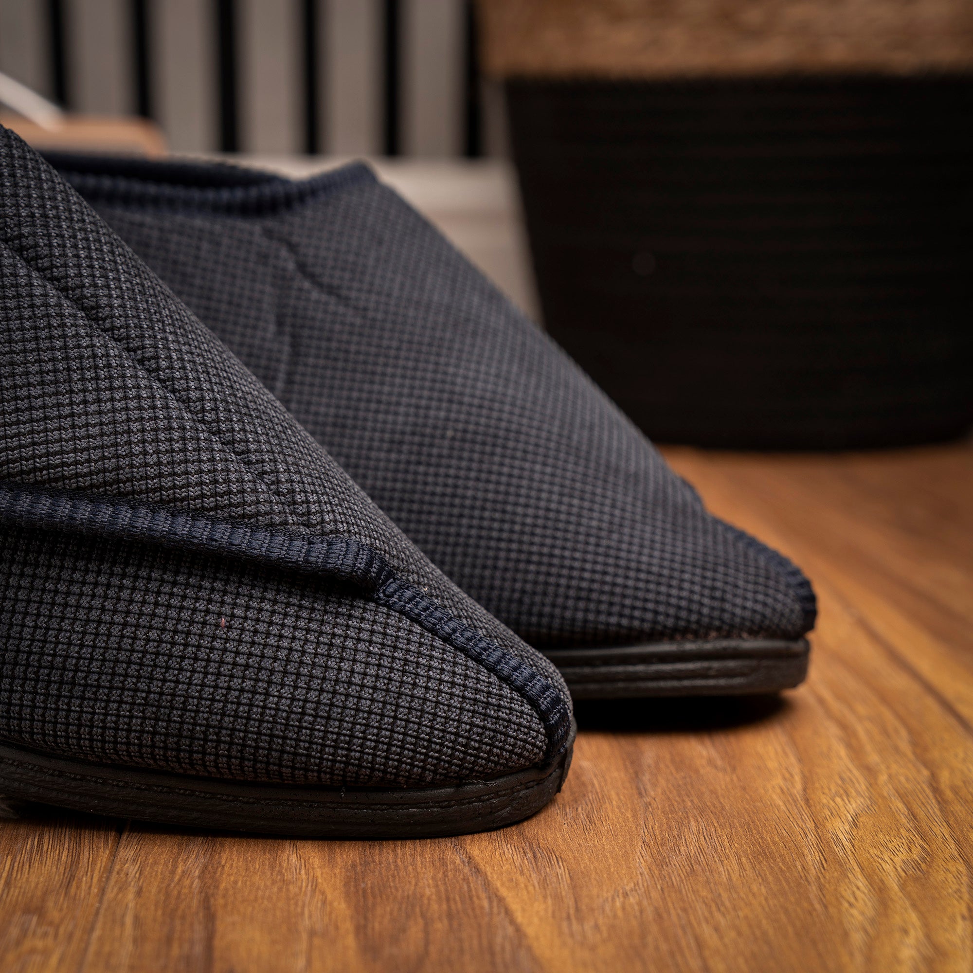 Drake II Navy Bootee Slipper