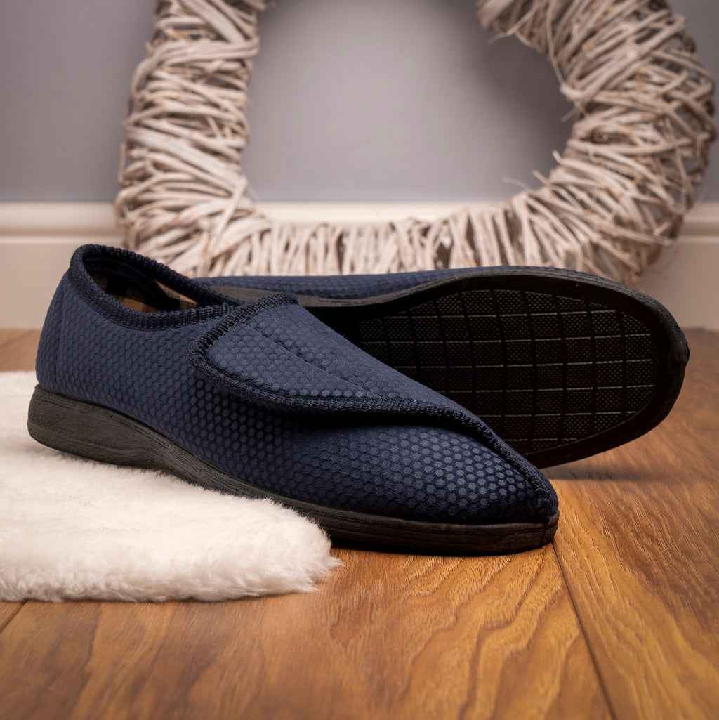 Columbus III Navy One Touch Slipper
