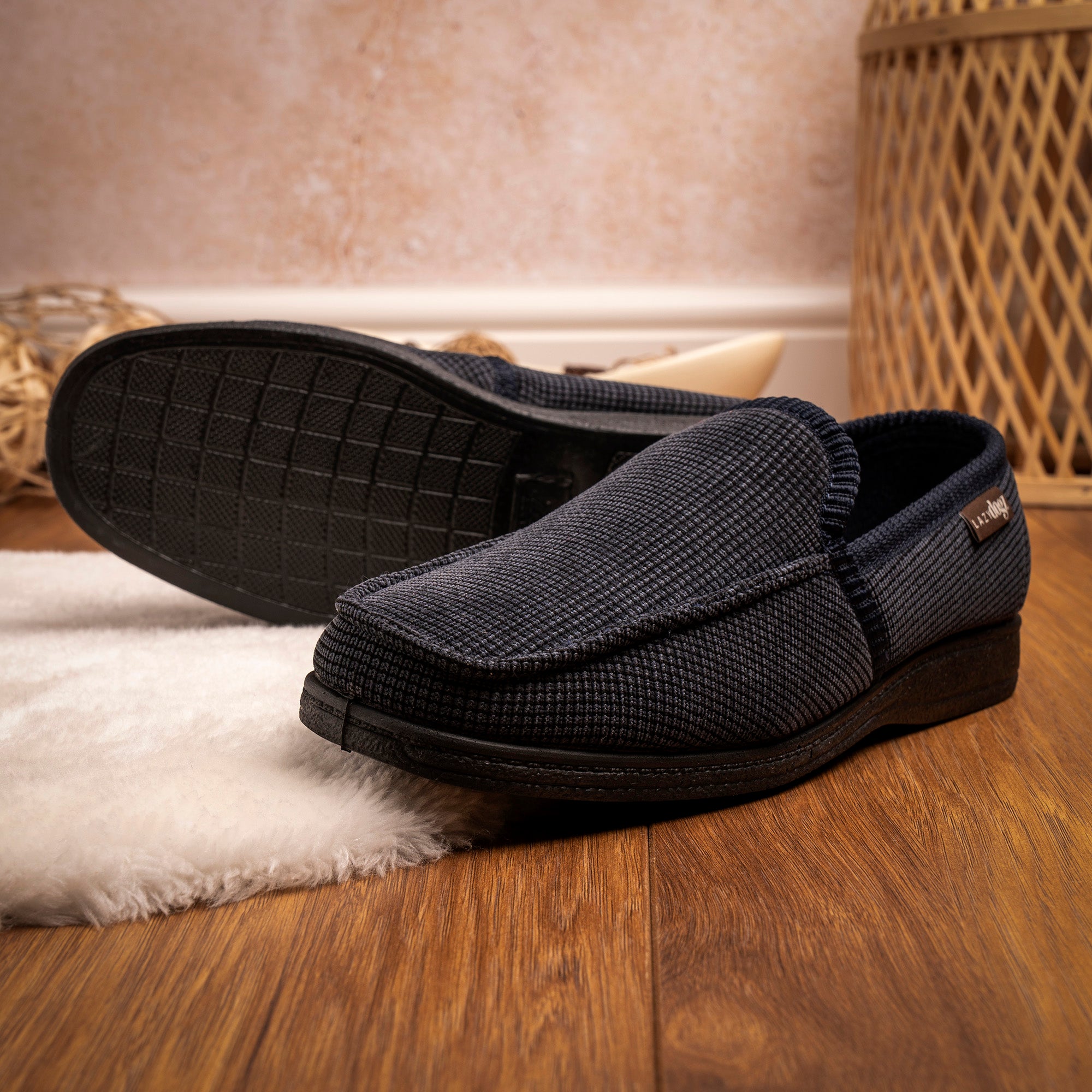 Dylan Navy Slipper