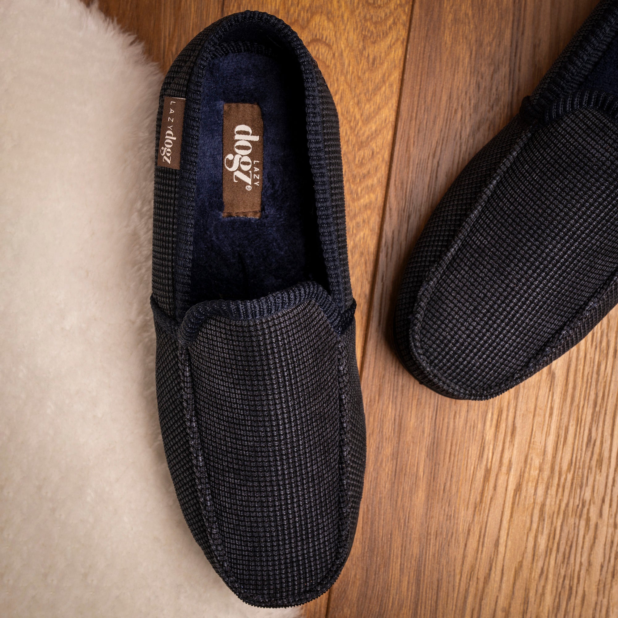 Dylan Navy Slipper
