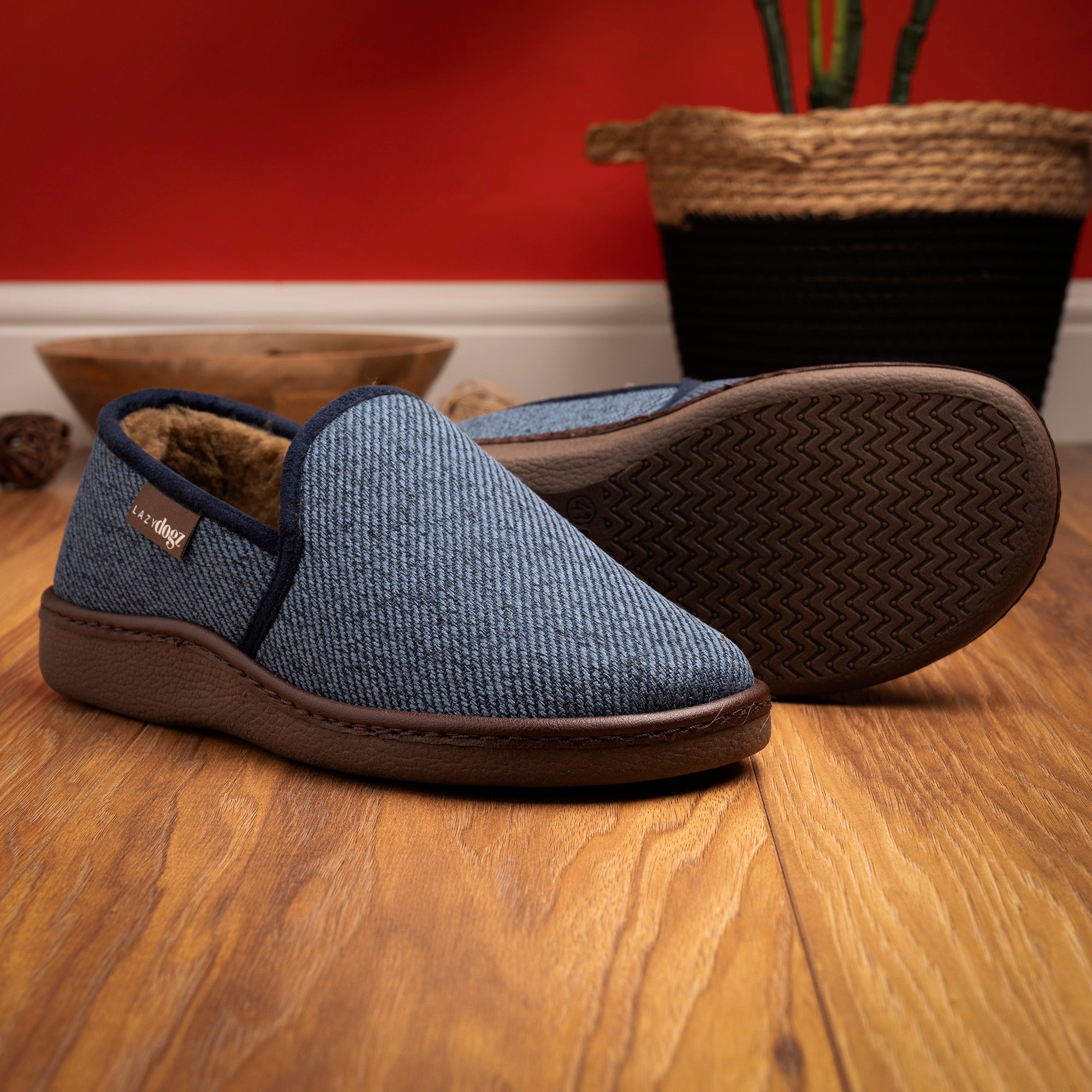 Oliver Navy Slipper