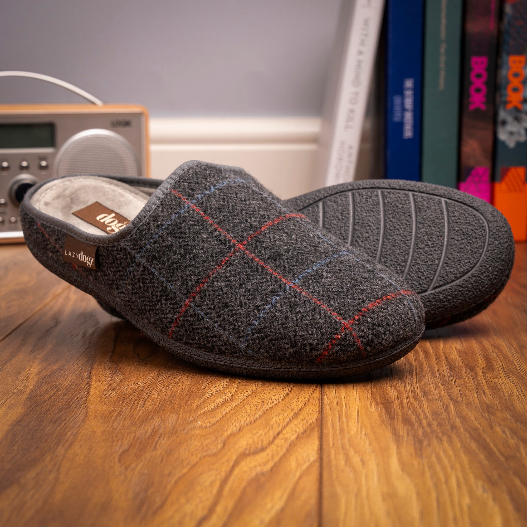 Farrell Grey Mule Slipper