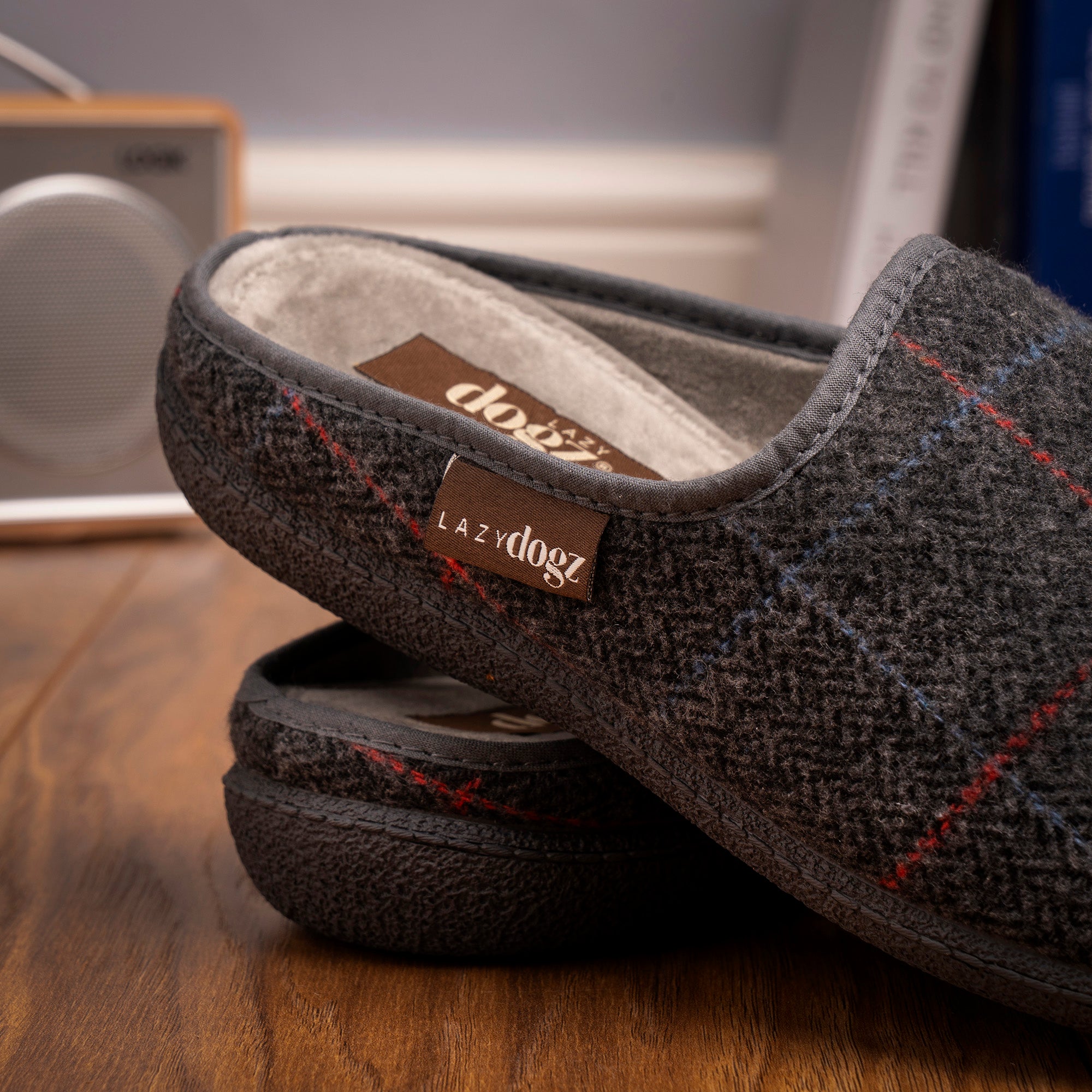 Farrell Grey Mule Slipper