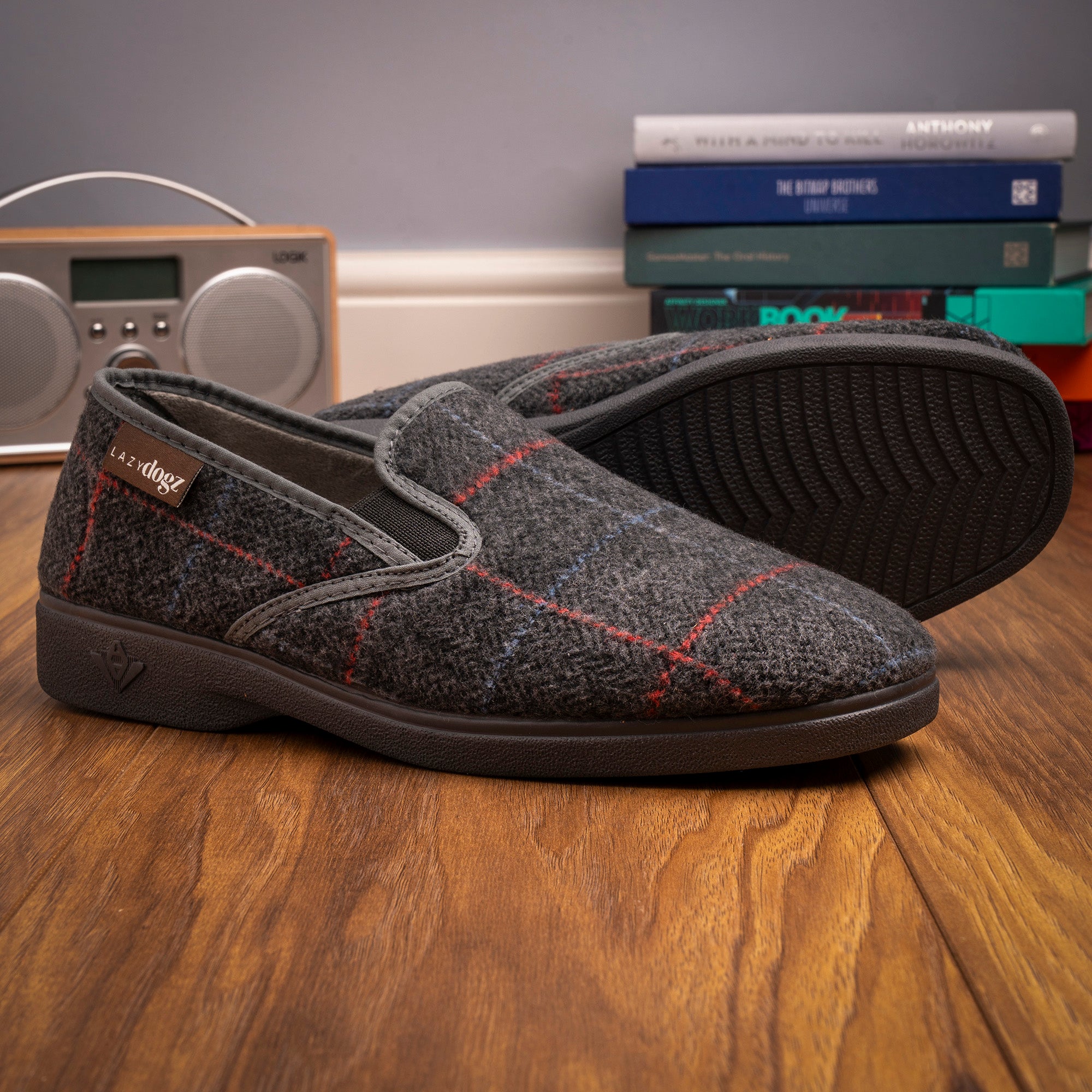 Hughes Grey Slipper