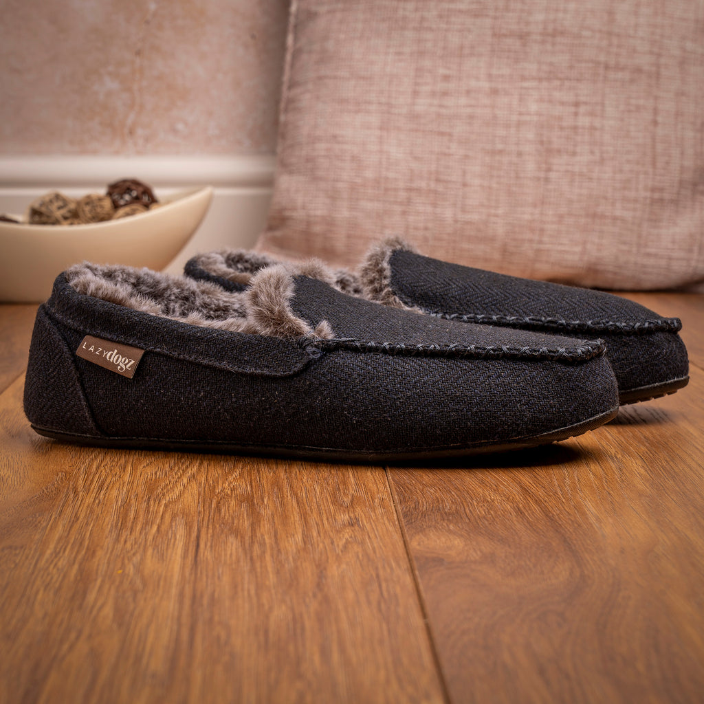 Hendrix II Navy Slipper