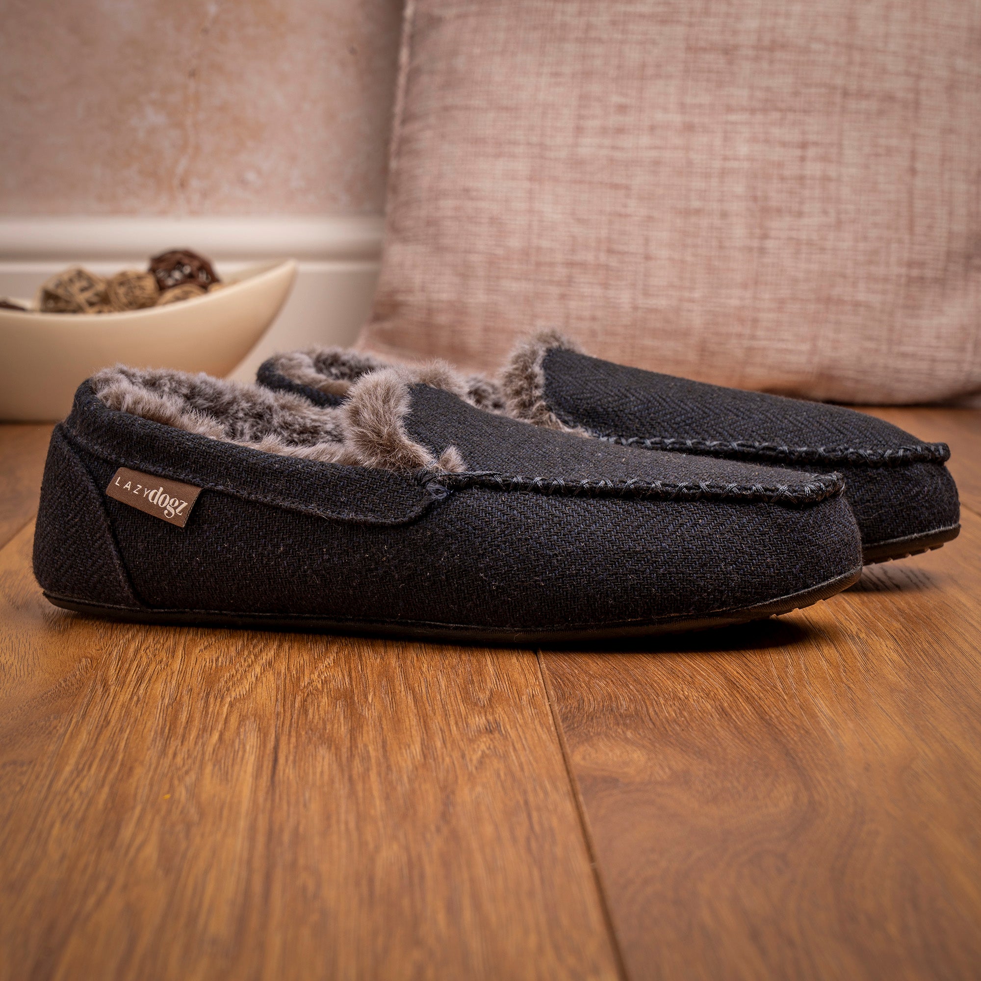 Hendrix II Navy Slipper