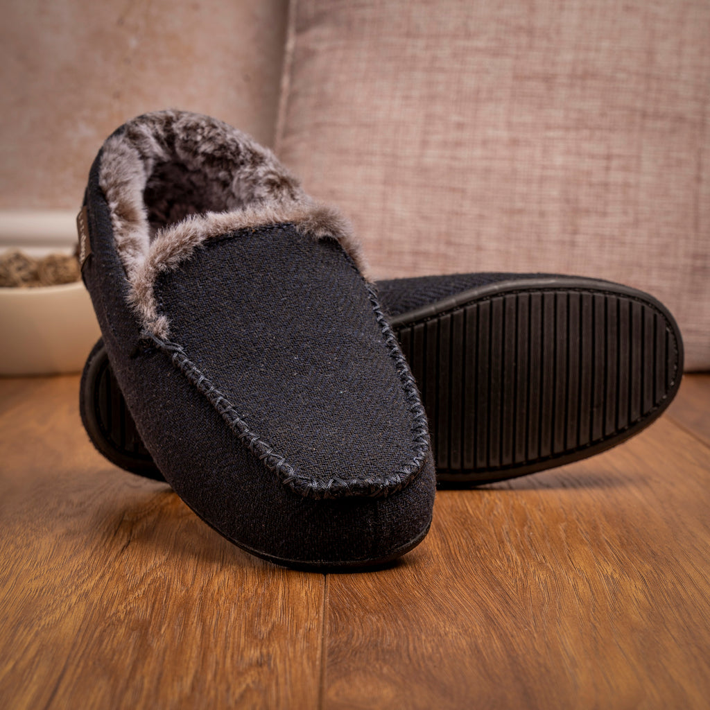 Hendrix II Navy Slipper