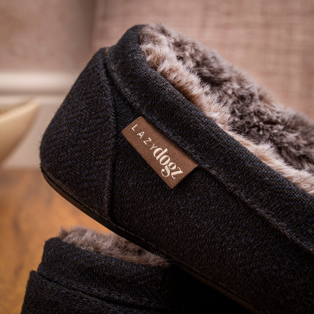 Hendrix II Navy Slipper