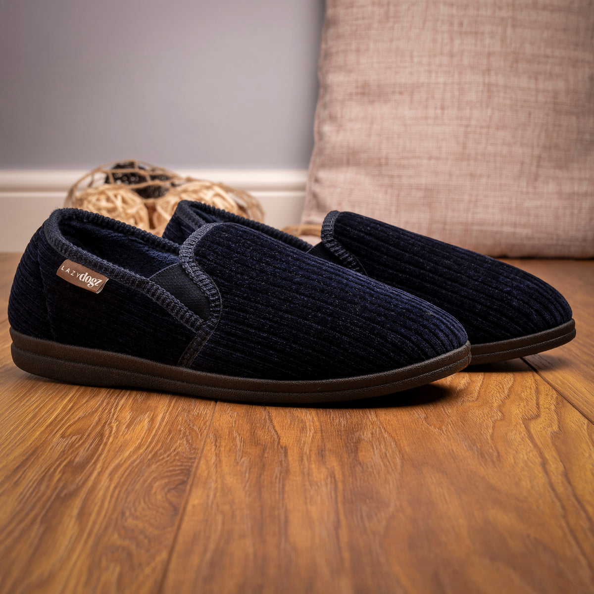 Lazy Dogz Ryan Navy Slipper