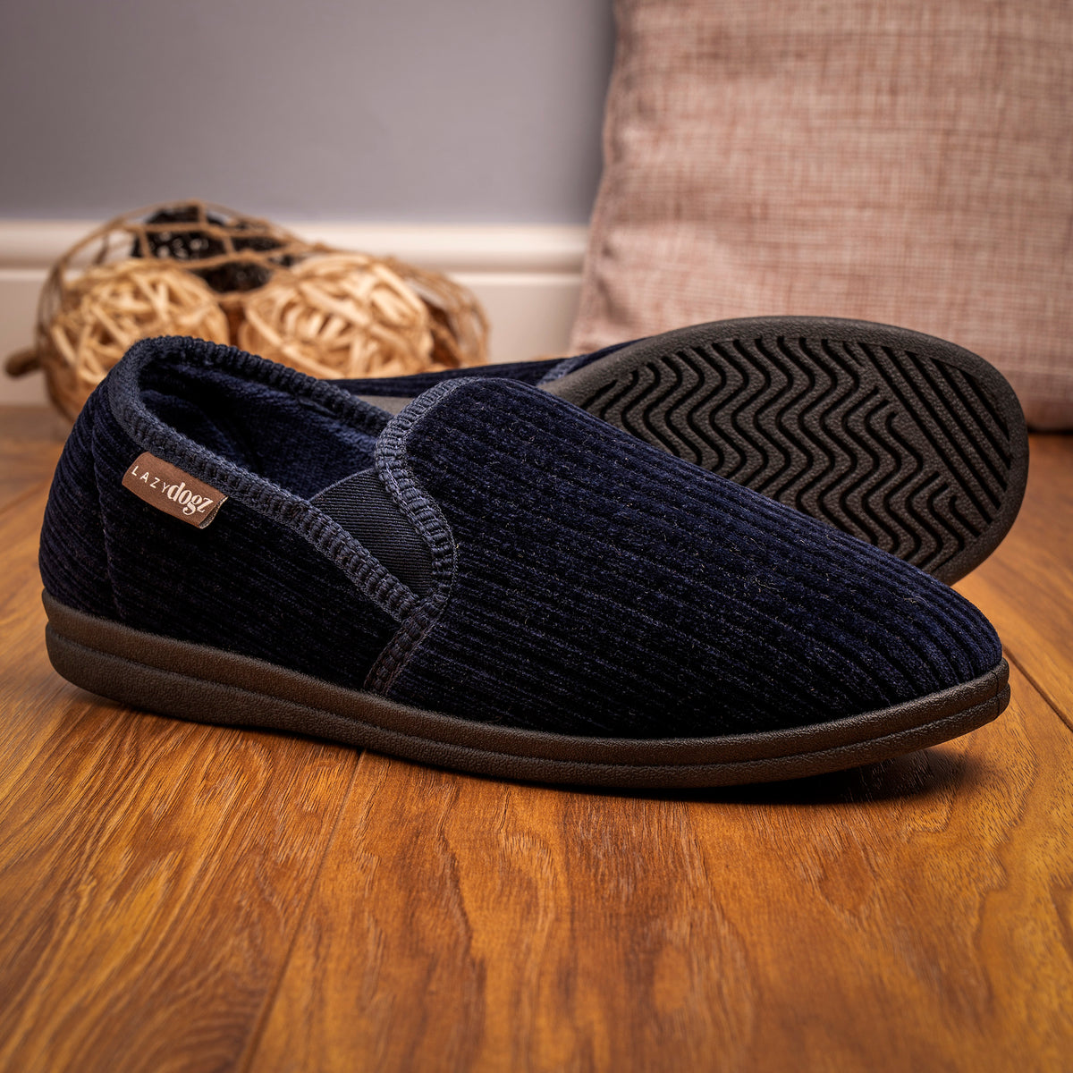 Lazy Dogz Ryan Navy Slipper