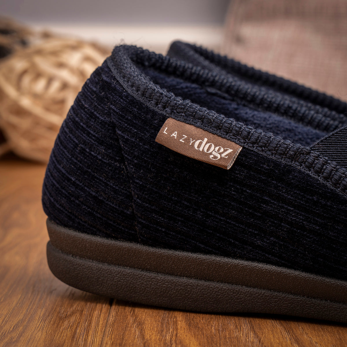 Lazy Dogz Ryan Navy Slipper
