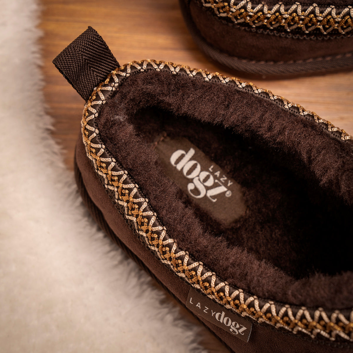 Lazy Dogz Patrick Brown Slipper