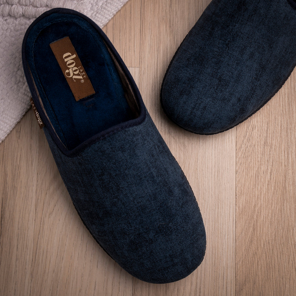 Graham Navy Mule Slipper