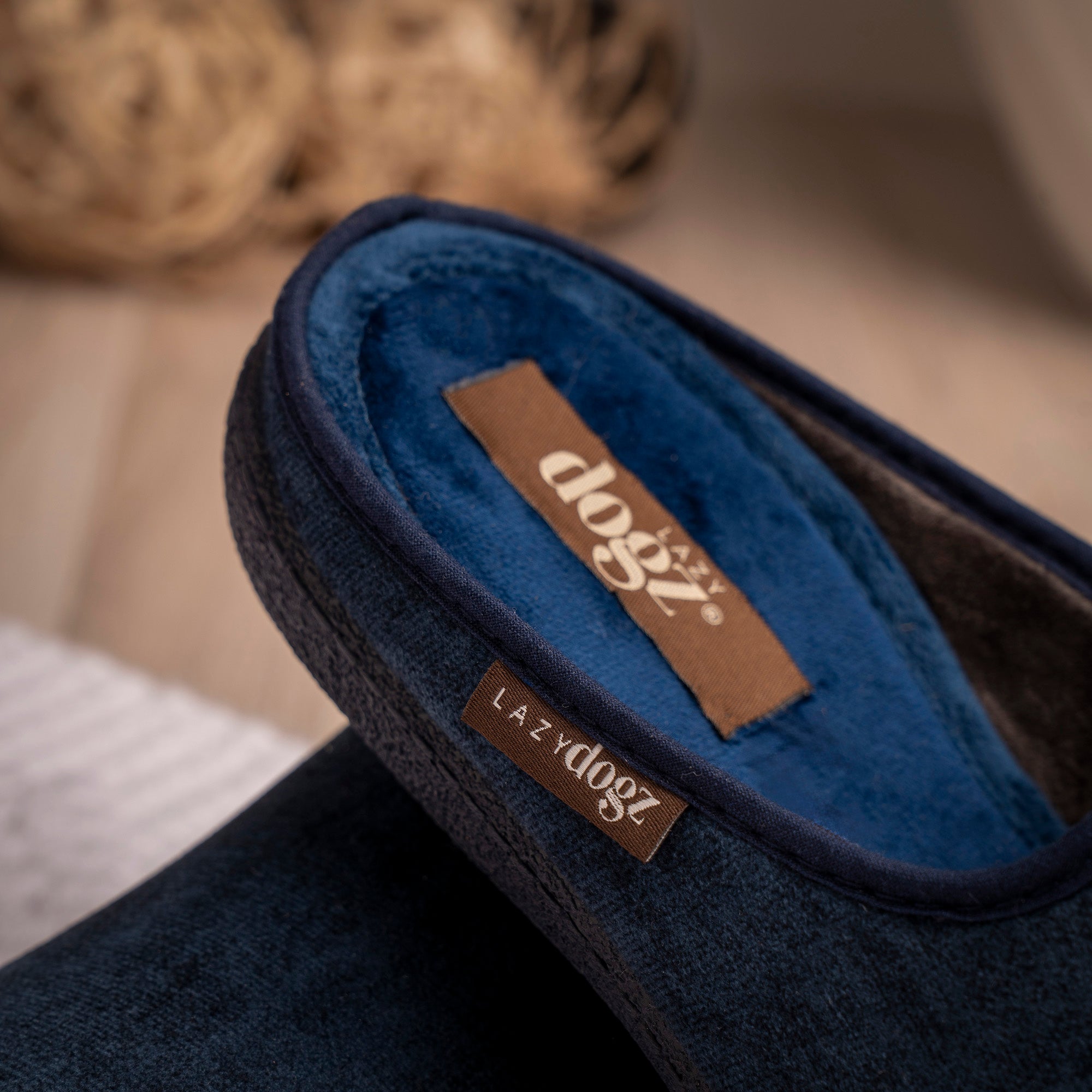 Graham Navy Mule Slipper