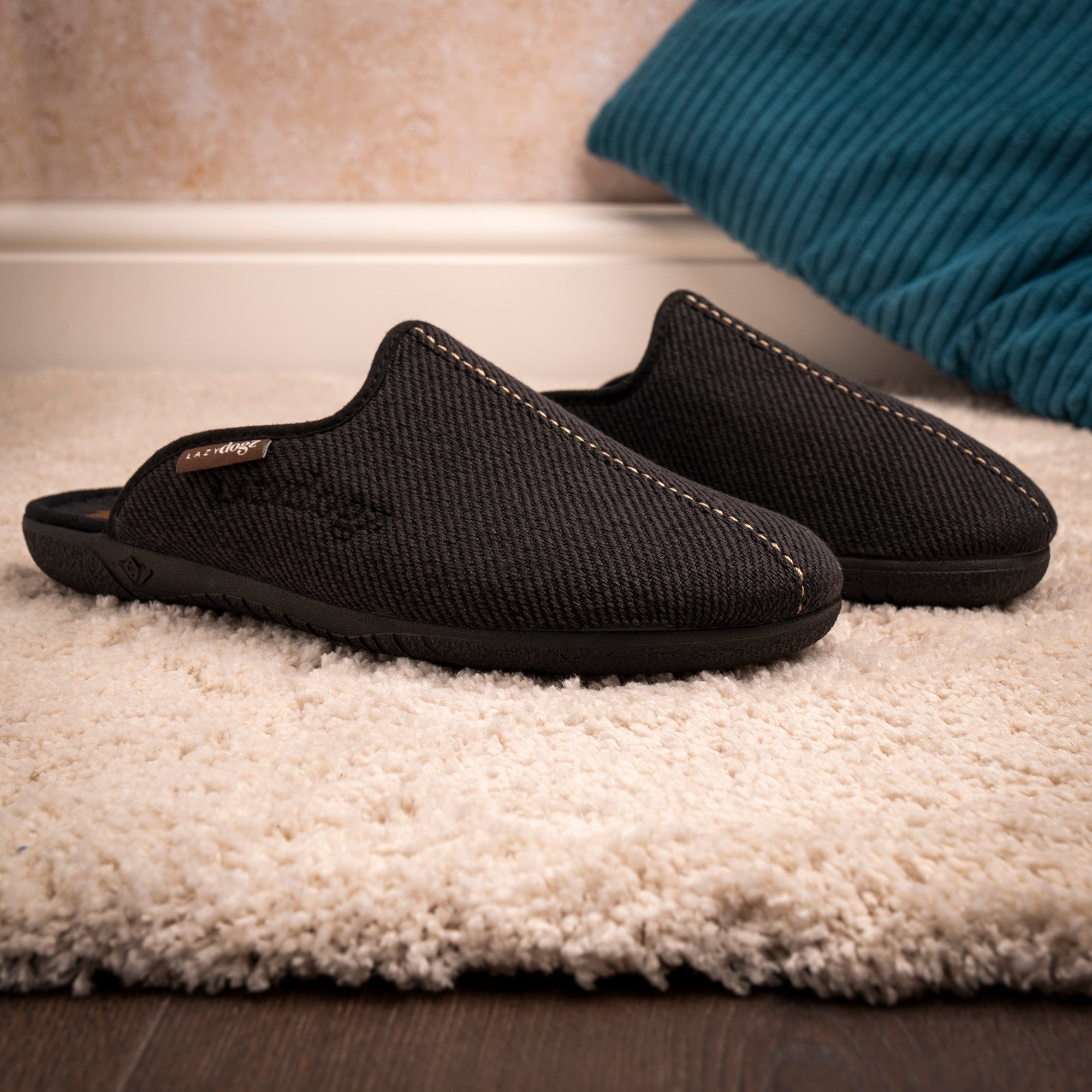 Paul Black Mule Slipper