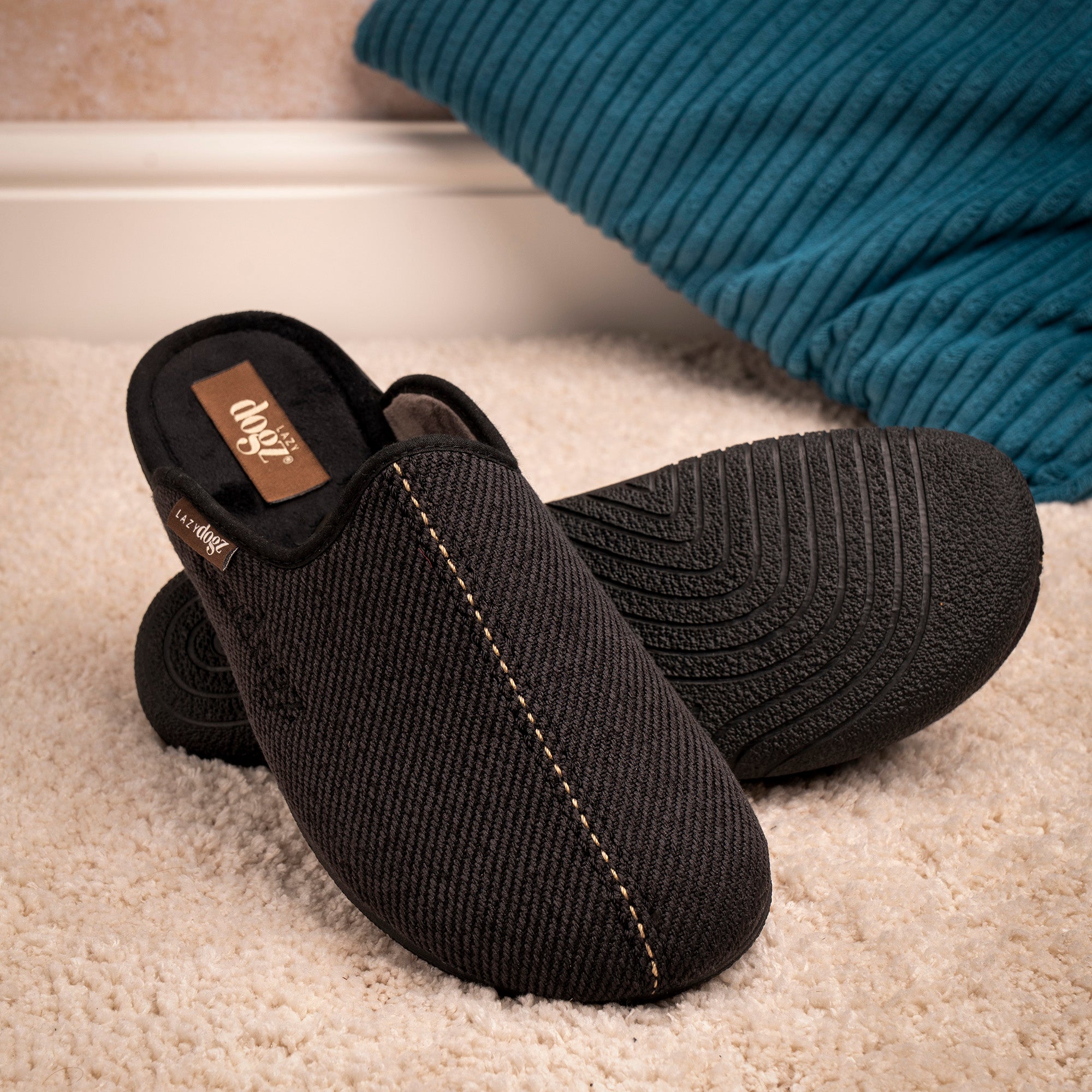 Paul Black Mule Slipper