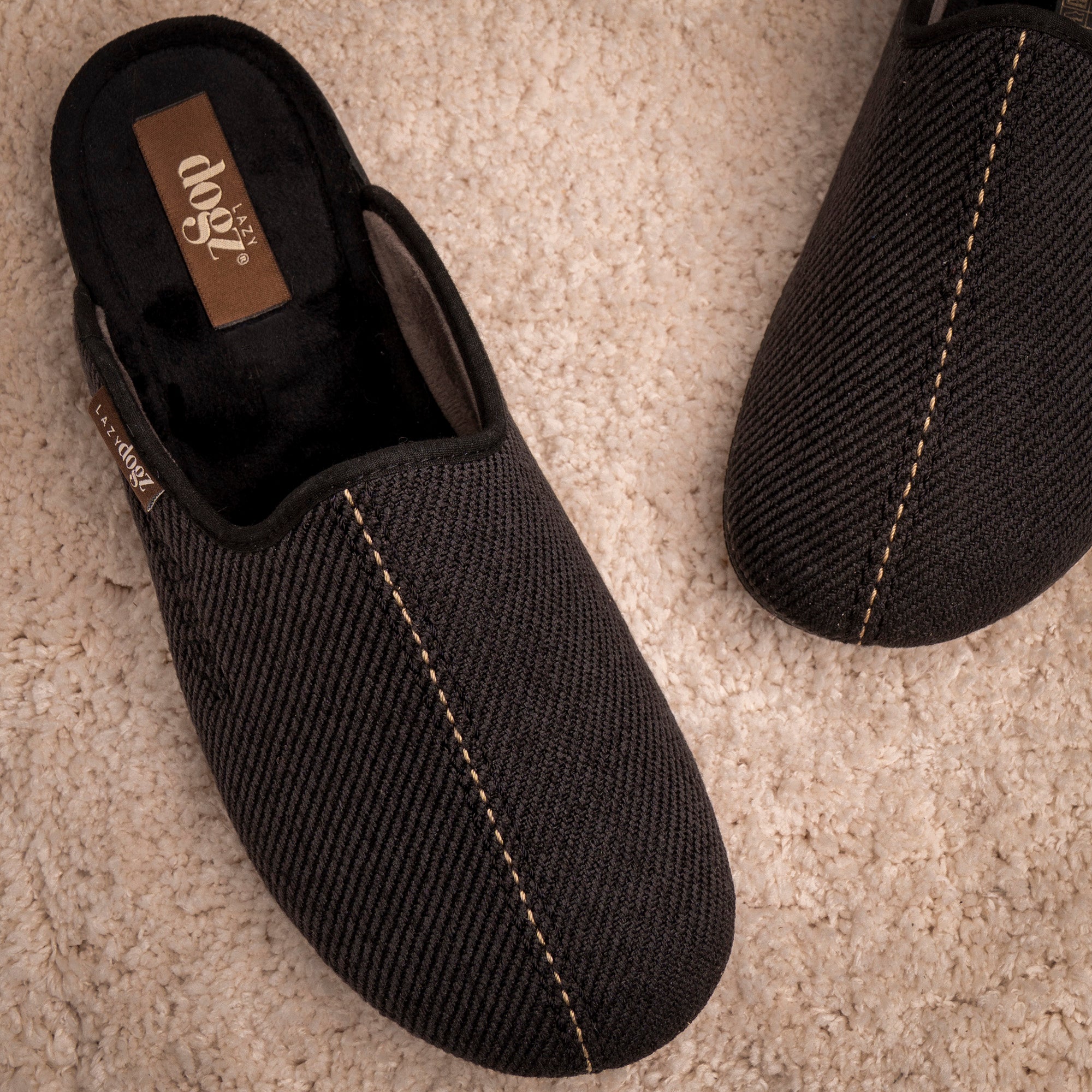 Paul Black Mule Slipper