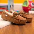 Kids Sadie Junior Suede Moccassin Slipper